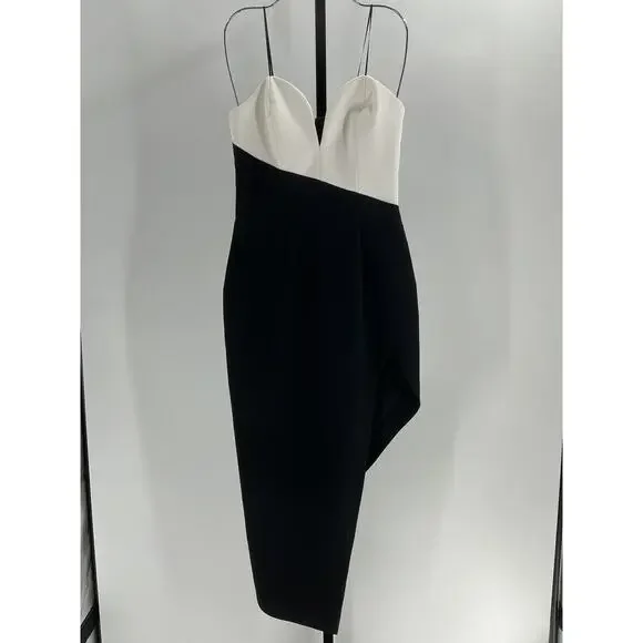 Amanda Uprichard 'Soiree' Black Polyester Dress Size XS - Picture 2 of 4